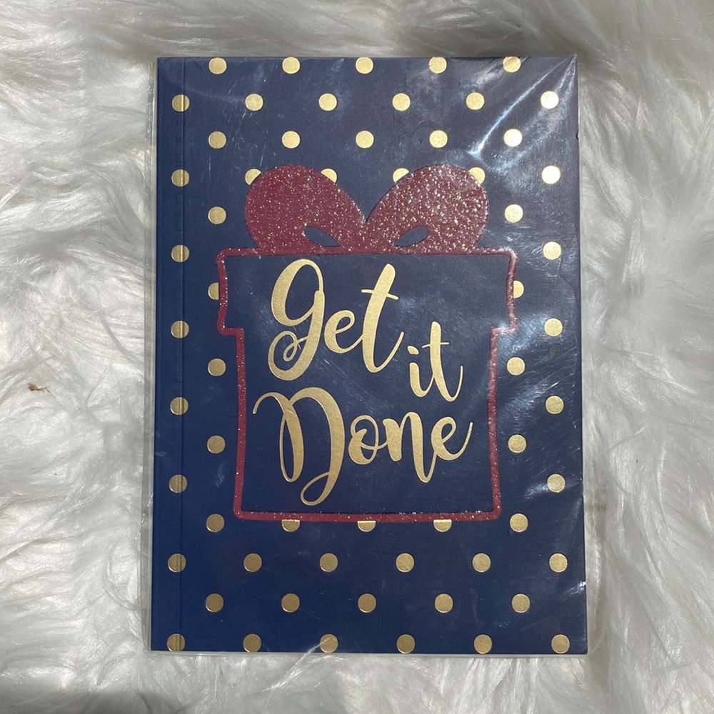 🔥Blue Lined Notebook with Gold Polka Dots / Get it Done / Avenue 9